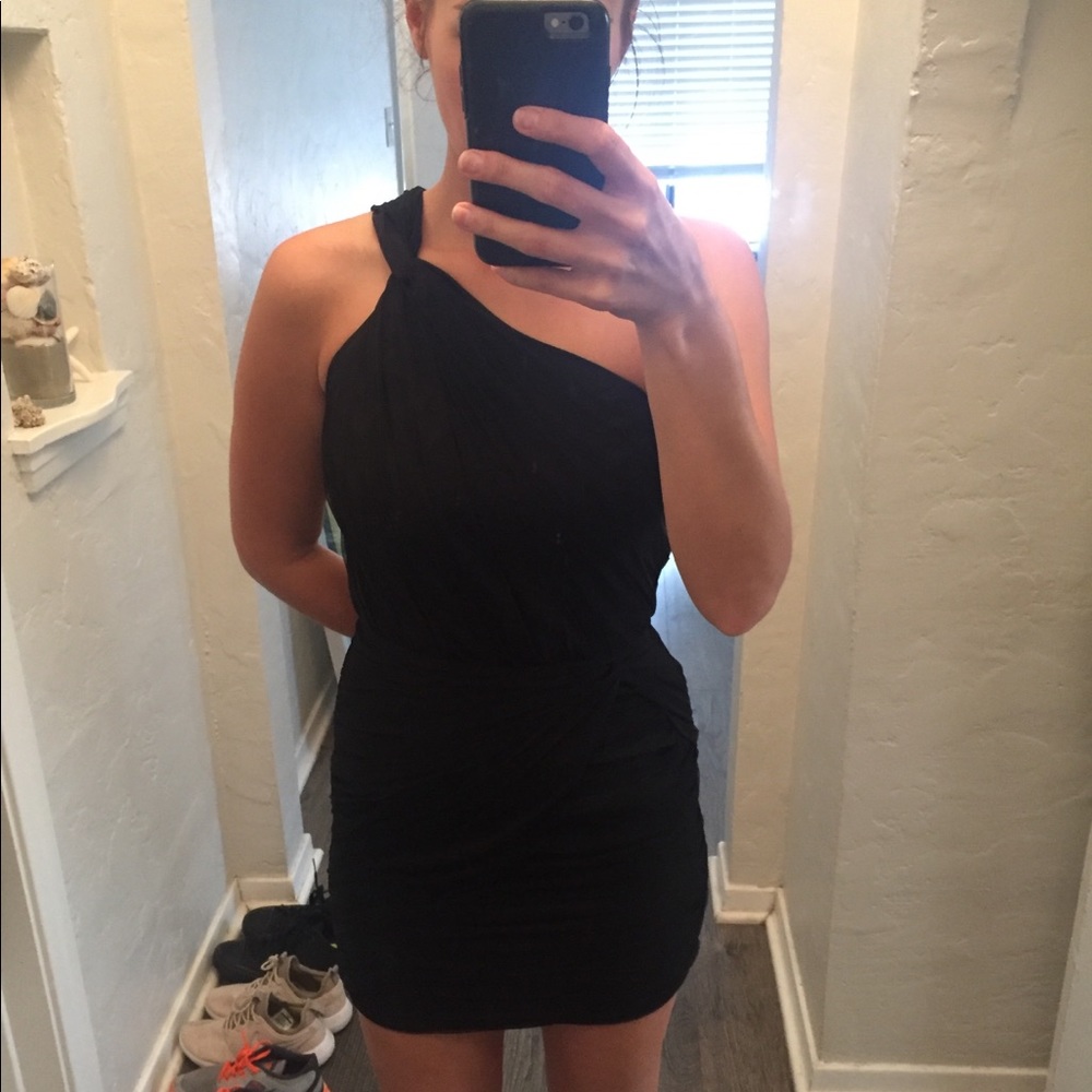 Black One-Shoulder Dress